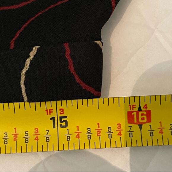 Talbots Sheer Black Circle Print Silk Office Date Feminine Ruffle Skirt Size 12 - Picture 10 of 12